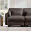 Canapé modulaire compact en chenille brun