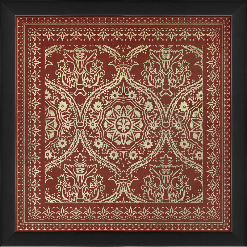 «Tile», impression encadrée, Rouge