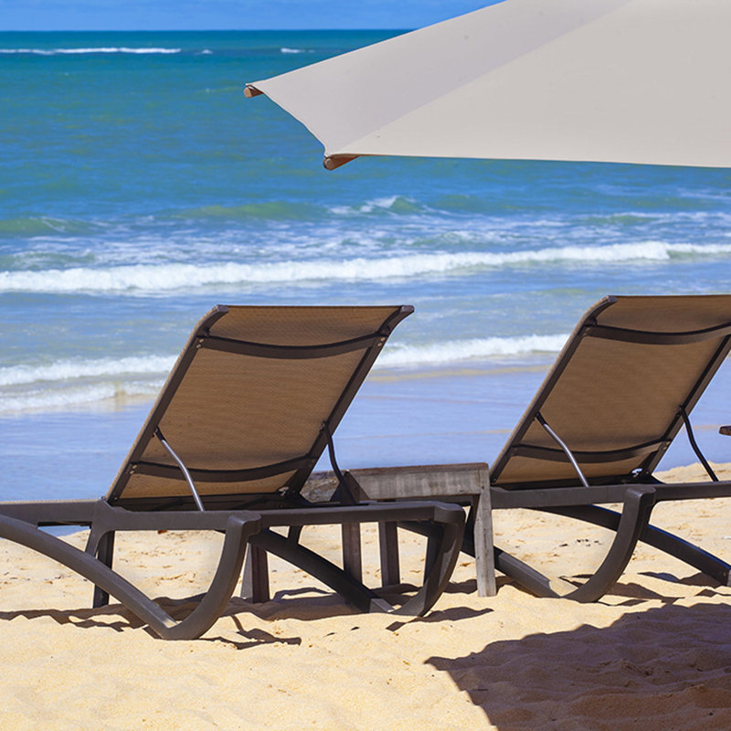 Sunset Outdoor Chaise Lounge, Bronze, Taupe