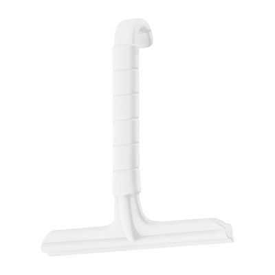 Shower Squeegee, All-in-One Shower Squeegee for Glass Doors with Built-in Hook, Household Window Mirror Cleaner, (White)