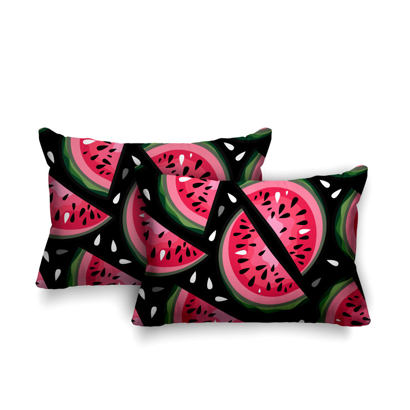 Coussin intérieur / extérieur Watermelon, Noir