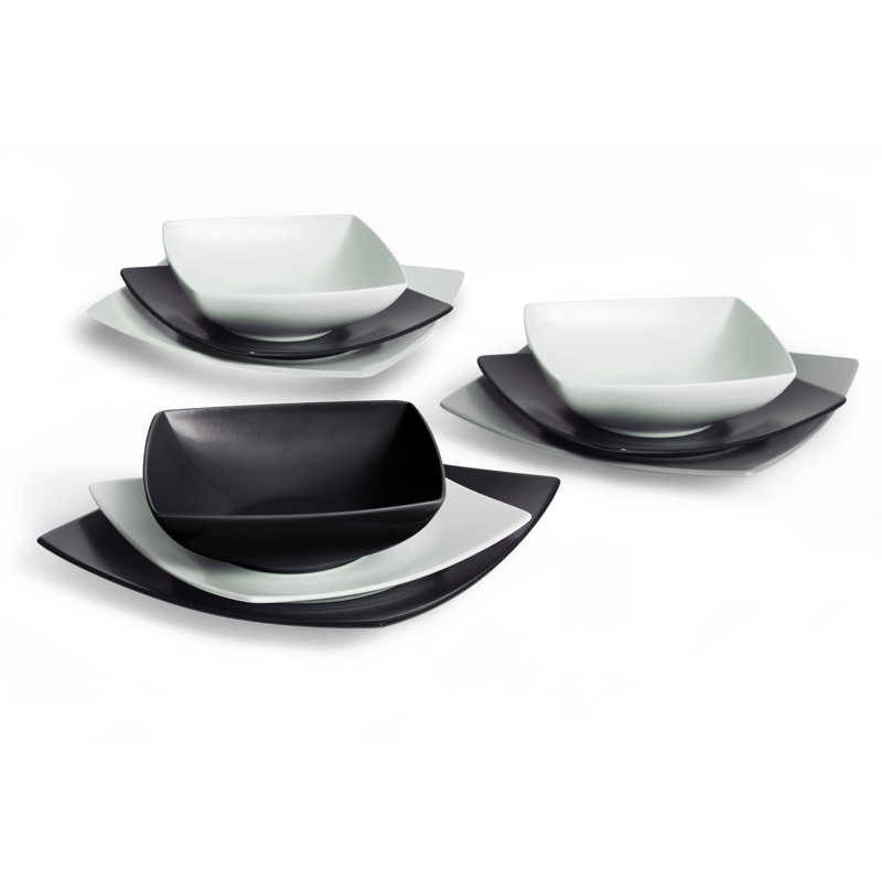 Eclipse Piece Ceramic Dinnerware Set - Service for 6