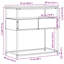 Console avec tiroir chêne noir vidaXL 29,53 po x 15,75 po x 29,53 po-725315680