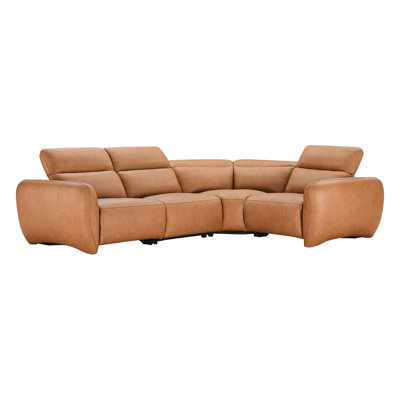 Astro 4-piece Genuine Leather Power Reclining Sectional