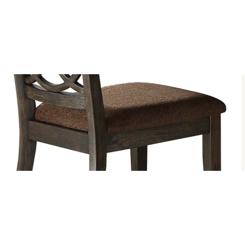Ensemble de chaises d'appoint confortables au fini espresso pour un repas élégant
