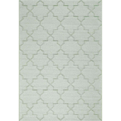 Clairvaux Rectangle Geometric Hand Woven Indoor / Outdoor Area Rug