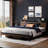 Industrial Bed Frame With Storage Headboard-696373659-696373658