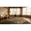 Large Size Charcoal Color Antique Floral English Flat Weave Needlepoint Carpet