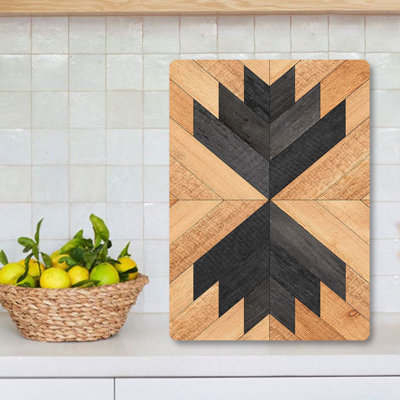 Flourish Tempered Glass Cutting Board, 7.9 x 11.8 inches | 100% Antibacterial, Easy-Clean Surface, Non-Slip Silicone Feet | Perfect for Food Prep & Serving, Durable & Stylish Kitchen Essential, Not Dishwasher Safe