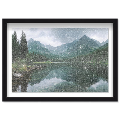 Mountain Mirror I Print by Oliver Gal