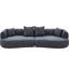 Canapé incurvé de style américain de 122 po à 4 places en mousse de nuage de 122 po, assise moelleuse moyenne, longueur de conception moderne, avec sièges très profonds et moelleux