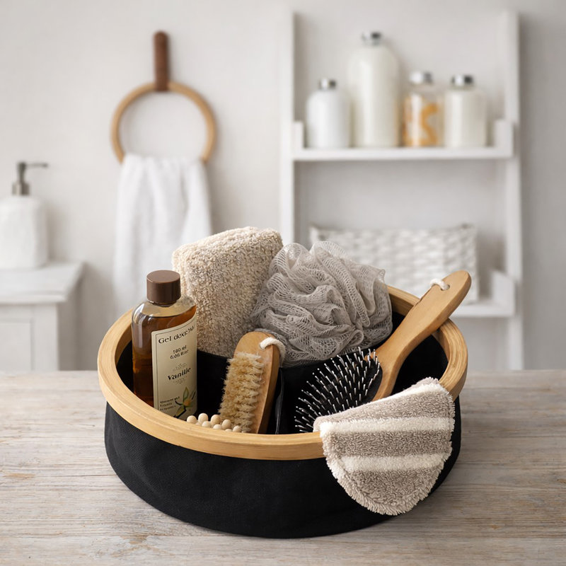 Evideco Decorative Basket, Black, 14