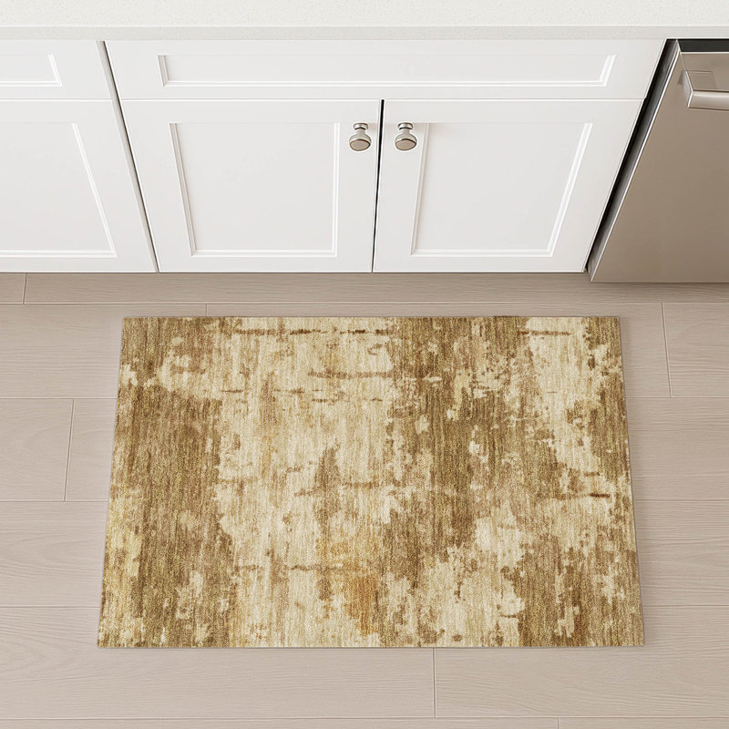 Machine Washable Indoor/Outdoor Earleville ACN2362 Abstract Rug, Rectangle 1'8" x 2'6"