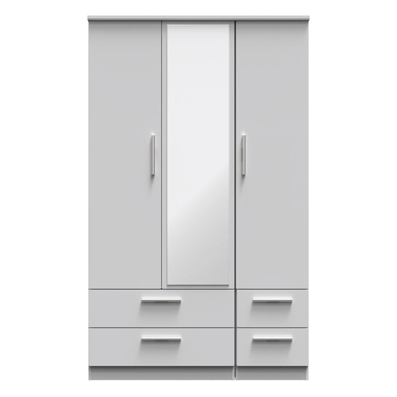 Borgeson Manufactured Wood Wardrobe, Grey Matt