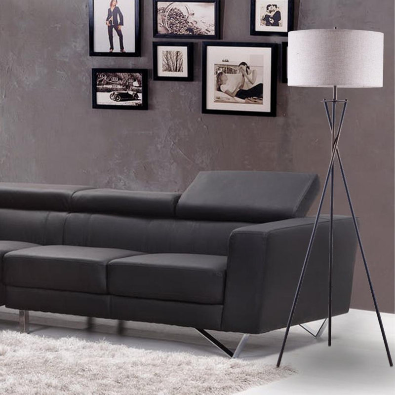 Crossed Tripod Floor Lamp
