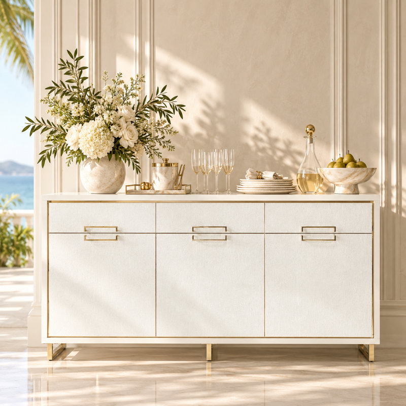 Palm Gate Sideboard - Cloud White