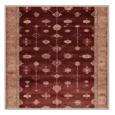 Machine Washable Overdyed Brown Area Rug