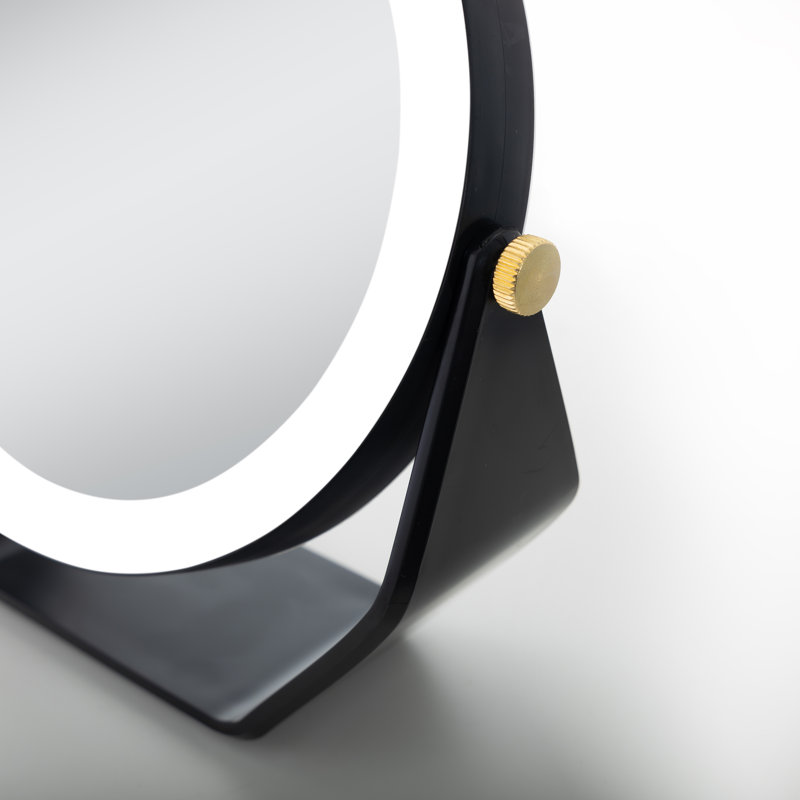 Lighted Makeup Mirror W/ Magnification, Swivel & Battery