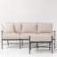Repose-pieds d'extérieur avec coussin Lucier-39267505