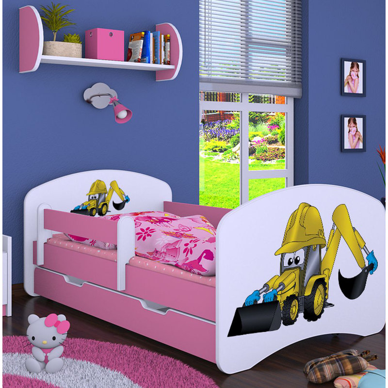 Mantooth Cabin Bed Themed Beds with Storage Included, Pink