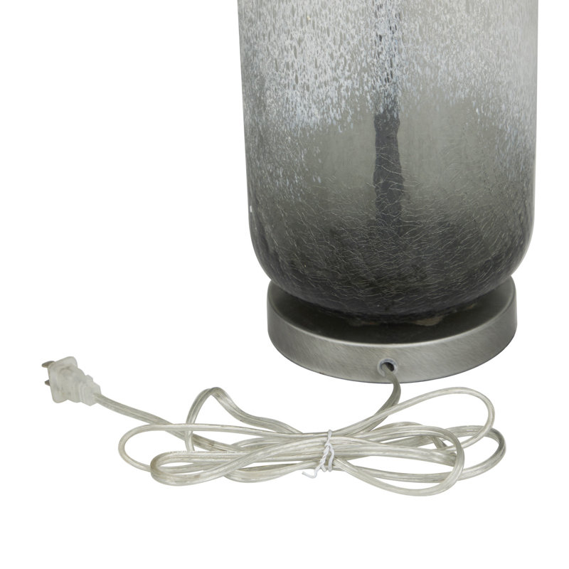 Ensemble de 2 lampes de table Tiaunna, gris, H 28 po x l 15 po x P 15 po