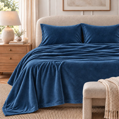 Ultra Soft Micro Plush Velvet Solid Sheet Sets