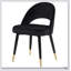 Élégantes chaises latérales arquées noires (ensemble de 2) avec un design ergonomique pour le confort et le style dans les salles à manger modernes