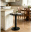 Table d'appoint à piédestal rond noir, table d'appoint haute, table de boissons de style campagne moderne pour le hall d'entrée de la chambre à coucher