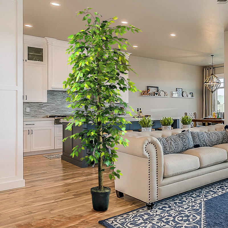 Ficus artificiel en pot 120 po, H 120 po x l 24 po