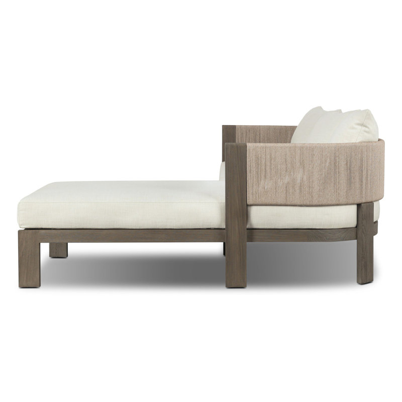 Delancy Outdoor 2PC Sectional-LAF Chaise-Vergo Cream, Right Hand Facing
