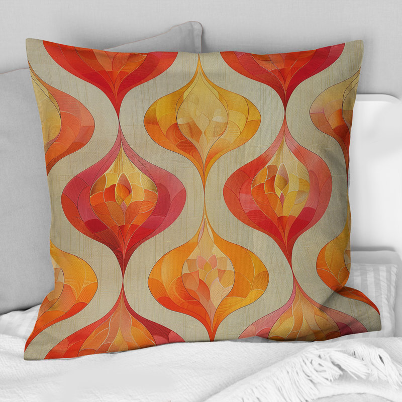 Coussin moderne rose or moderne Sunset Serenade I, H 16 po x l 16 po