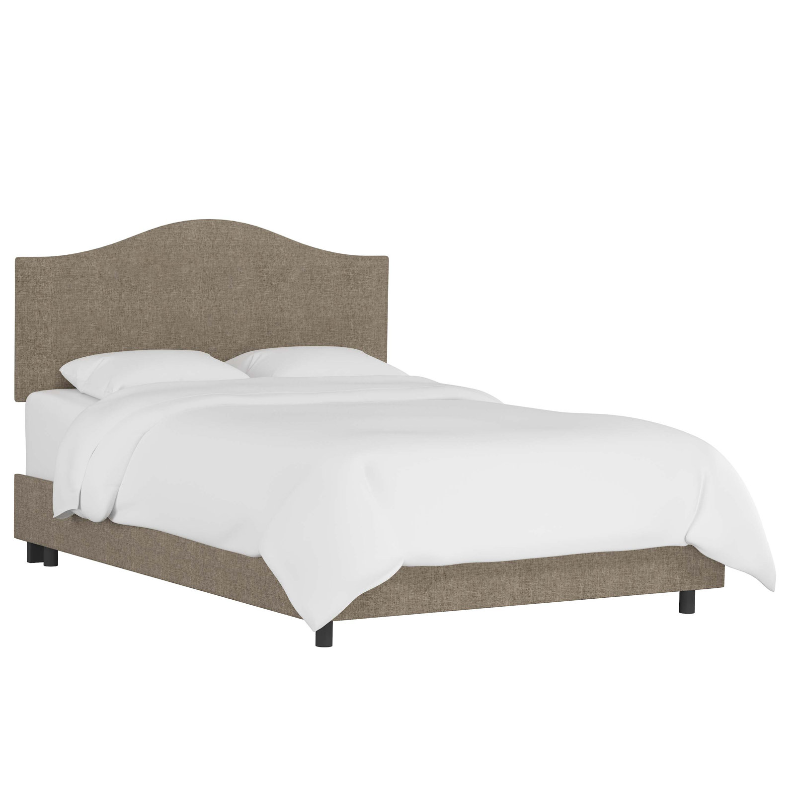 Morris Upholstered Standard Bed, California King, Zuma Natural Textured Linen
