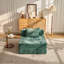 Evergreen 39.37" W x 39.37" D x 24.8" H Chenille Convertible Floor Sofa Bed-129391167