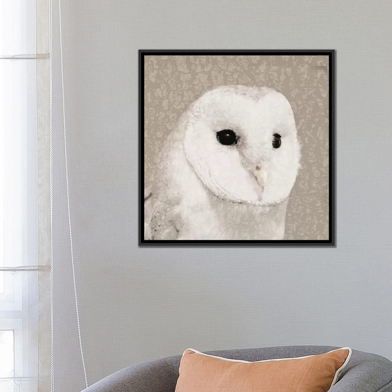 « plumed ii », impression sur toile, H 18 po x l 18 po x P 1,5 po, Toile avec cadre noir, Pas de tapis