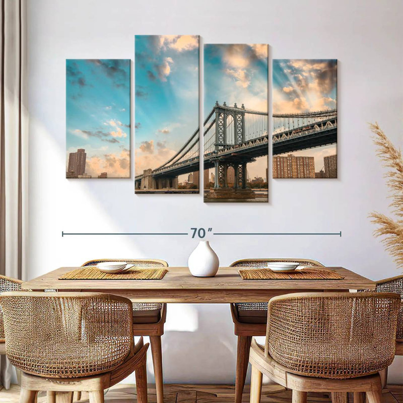 Lynelle Dramatic Manhattan Bridge, 42" H x 68" W