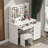 39.4'' Wide Makeup Vanity Set with Stool and Mirror