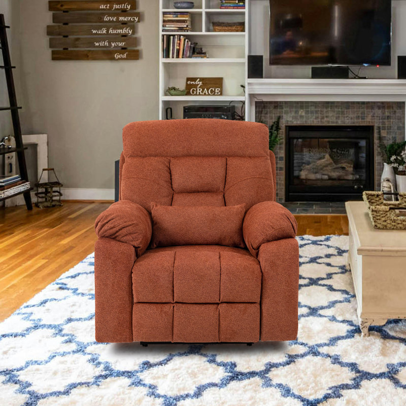 Muli 41.00 W 4 Large Power Motors Recliner with Lift Assist,Cup Holders, Rose