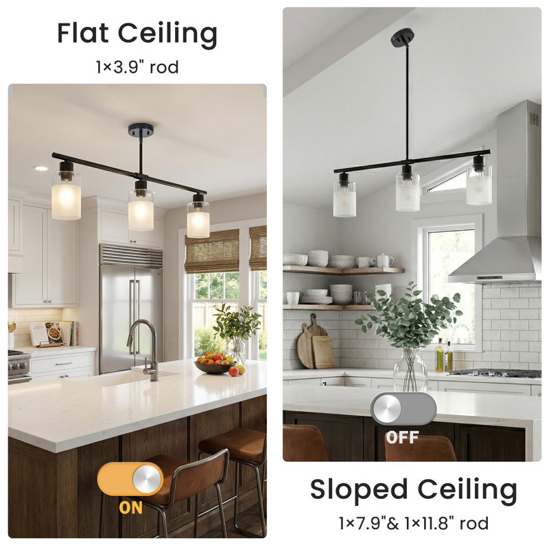 3-light Modern Kitchen Island Pendant Light