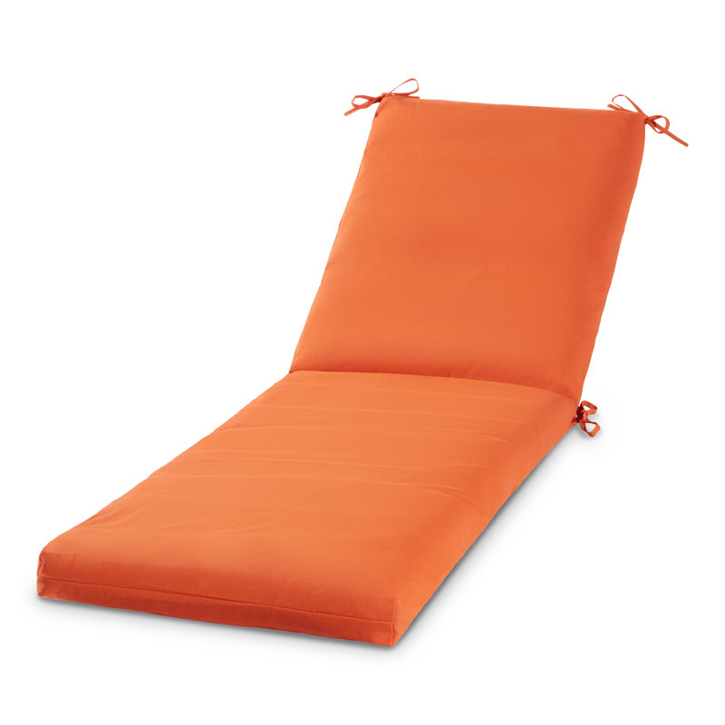 Outdoor Chaise Lounge Chair Cushion, Rust
