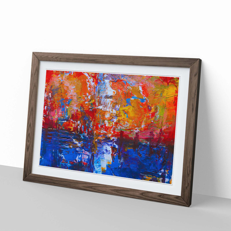 Abstract Vol.386 by S.Johnson - Framed Print, Walnut Framed, 27cm H x 36cm W x 2cm D