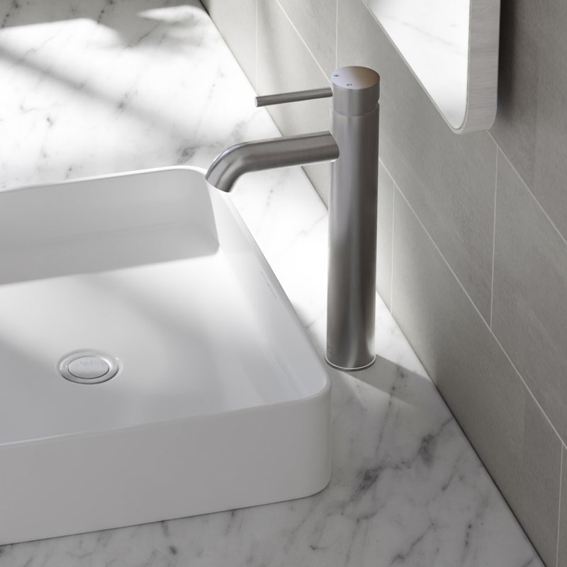 Ivy Single Hole, Single-Handle, High Arc Bathroom Faucet, Brushed Nickel