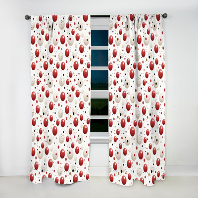 Playful Polka Dots VI - Rideau abstrait - Rideau abstrait obscurcissant en velours - 1 panneau