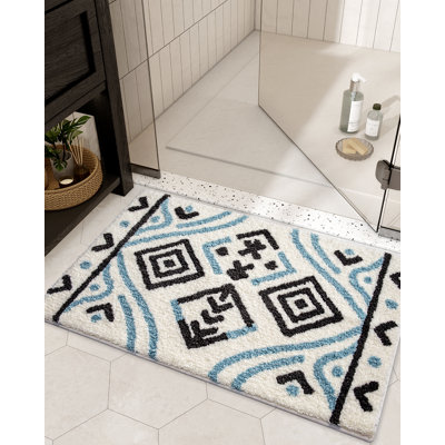 Non‑Slip Machine Washable Absorbent Fluffy Bath Rug