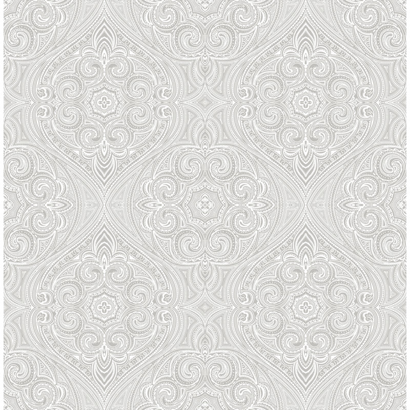 Octave 10m x 53cm Wallpaper Roll, Silver