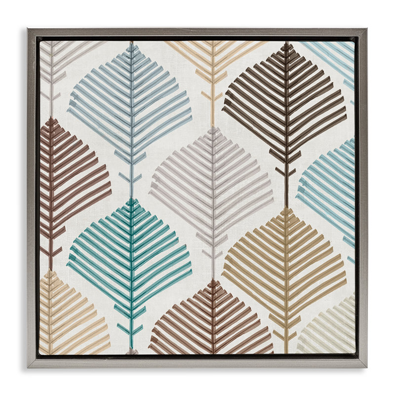 Cadre flottant Boho, par Eli Jones, Cadre flottant gris lustré, H 18 po x l 18 po