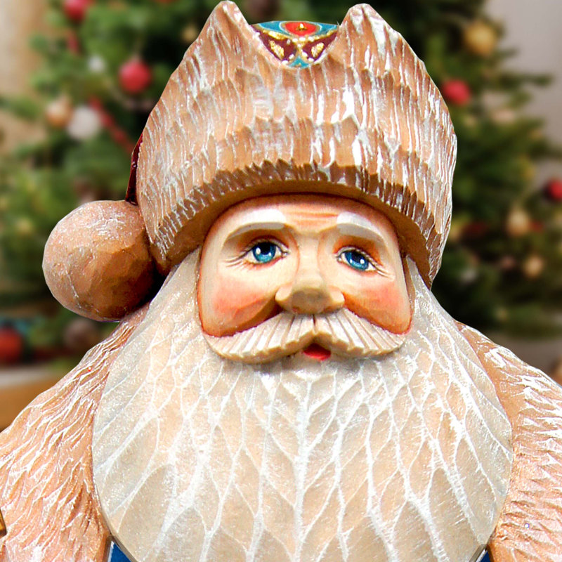 Christmas Figurine in Red/Brown/Blue/White
