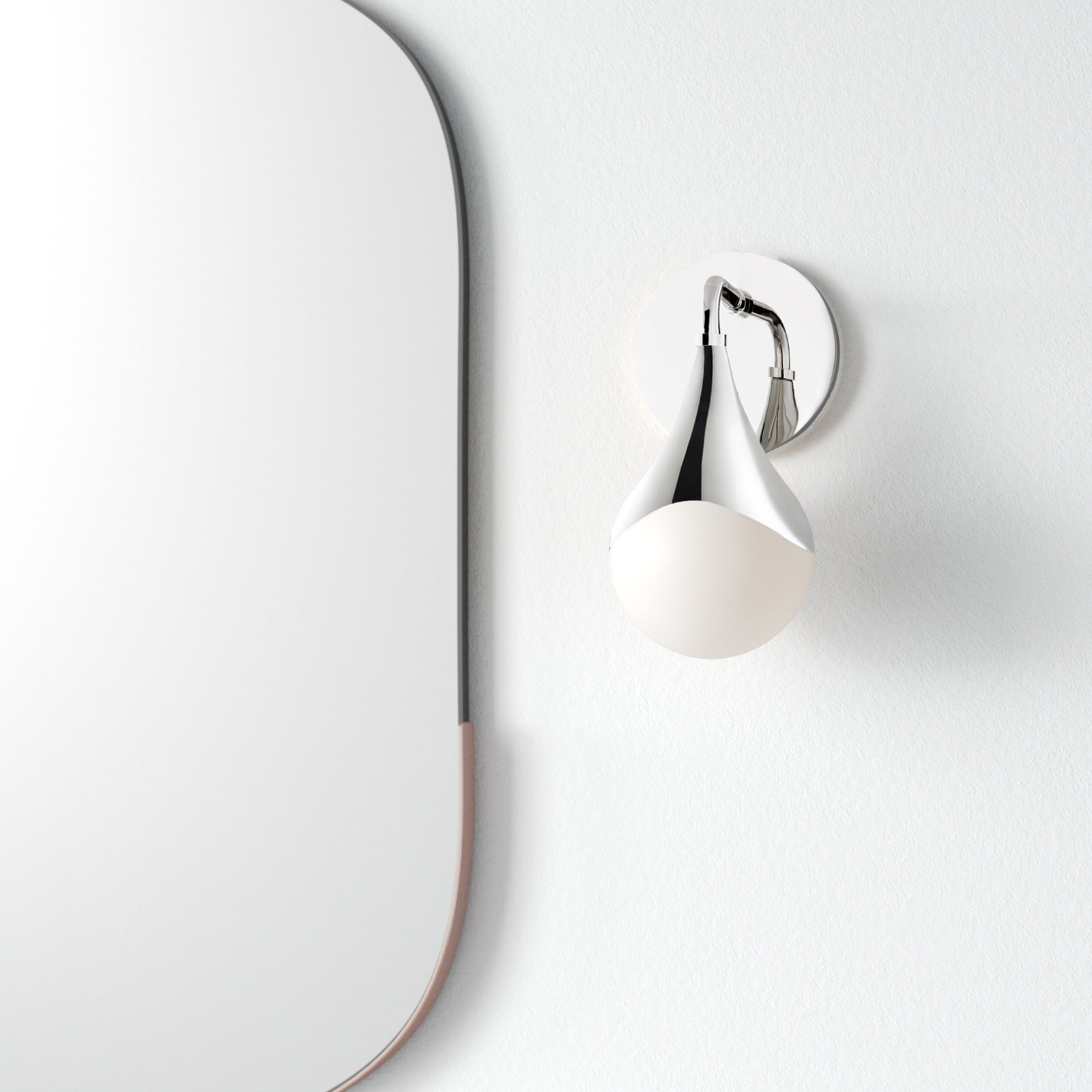 Algiers Single Light Dimmable Bath Sconce, Polished Nickel