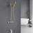 3 Handle Shower Faucet Set With Tub Spout Bathtub Shower Faucet Combo Set Shower System Complete Tub And Shower Trim Kit Wall Mounted Shower Fixtures-102401907