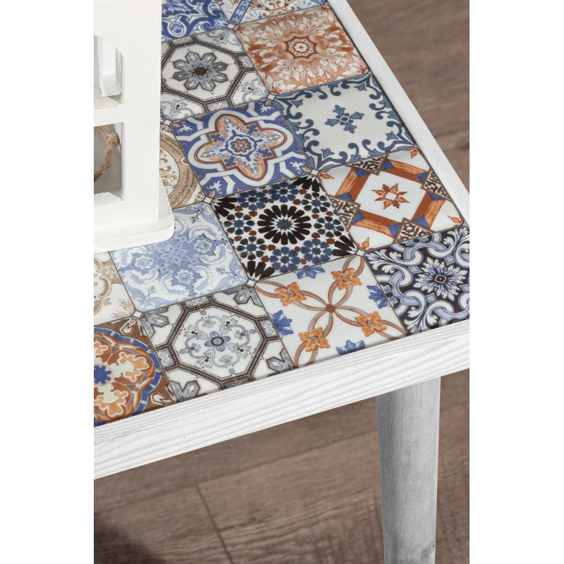 Table basse fabriquée à la main Erast, Blanc
