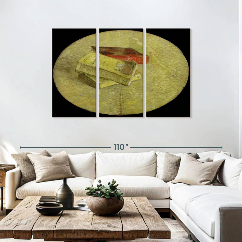 Kerner Three Books, 48" H x 74" W